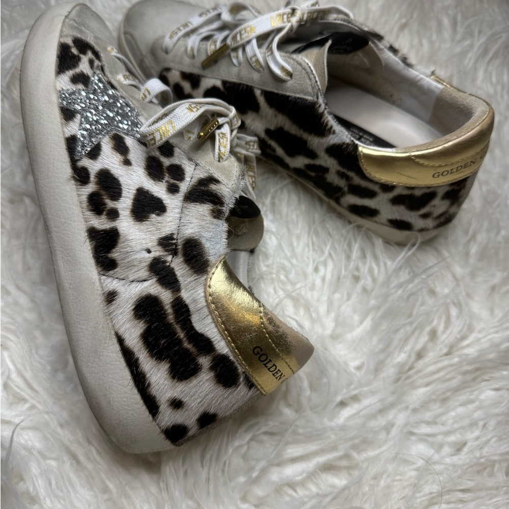 Golden Goose, pony hair leopard print, size 37, great condition!